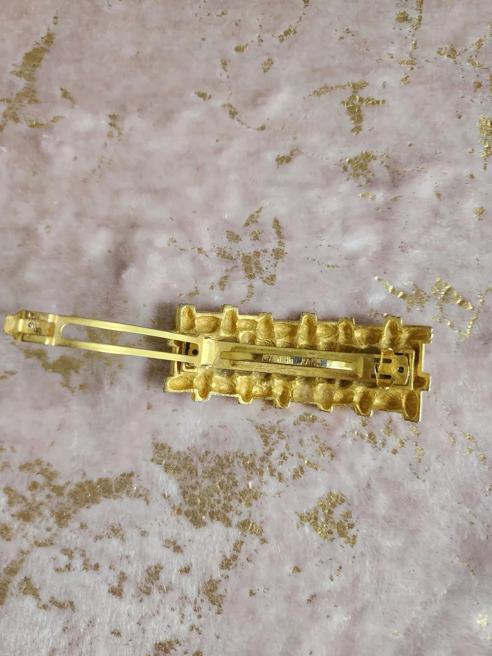 HAIR CLIP | Gold Woven Barrette Hair Clip